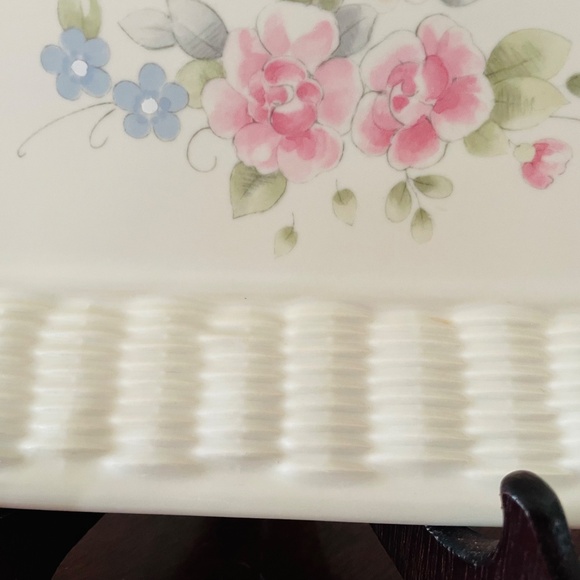 Vintage Pfaltzgraff Tea Rose ceramic serving tray with...
